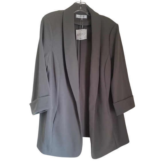 Kasper PLUS SIZE Women's Dark Sea Stone Blazer - Picture 1 of 6